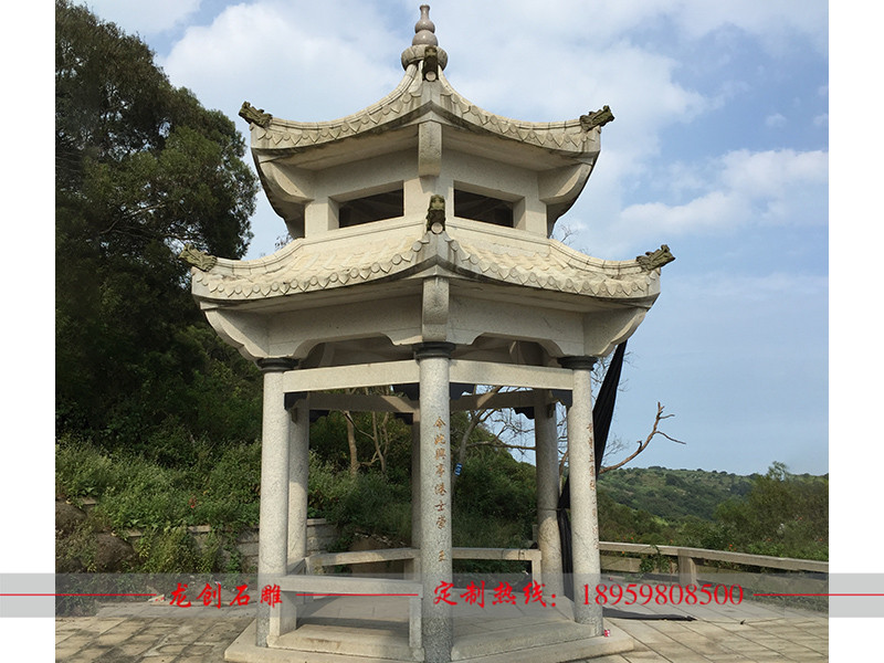 石頭涼亭定做批發(fā)廠(chǎng)家——龍創(chuàng)石雕